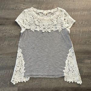 Anthropologie Meadow Rue Lace Top